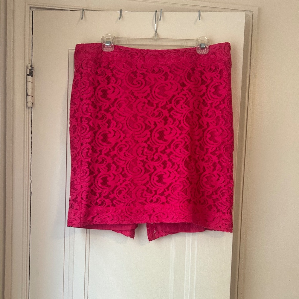 Pink Lace Miniskirt